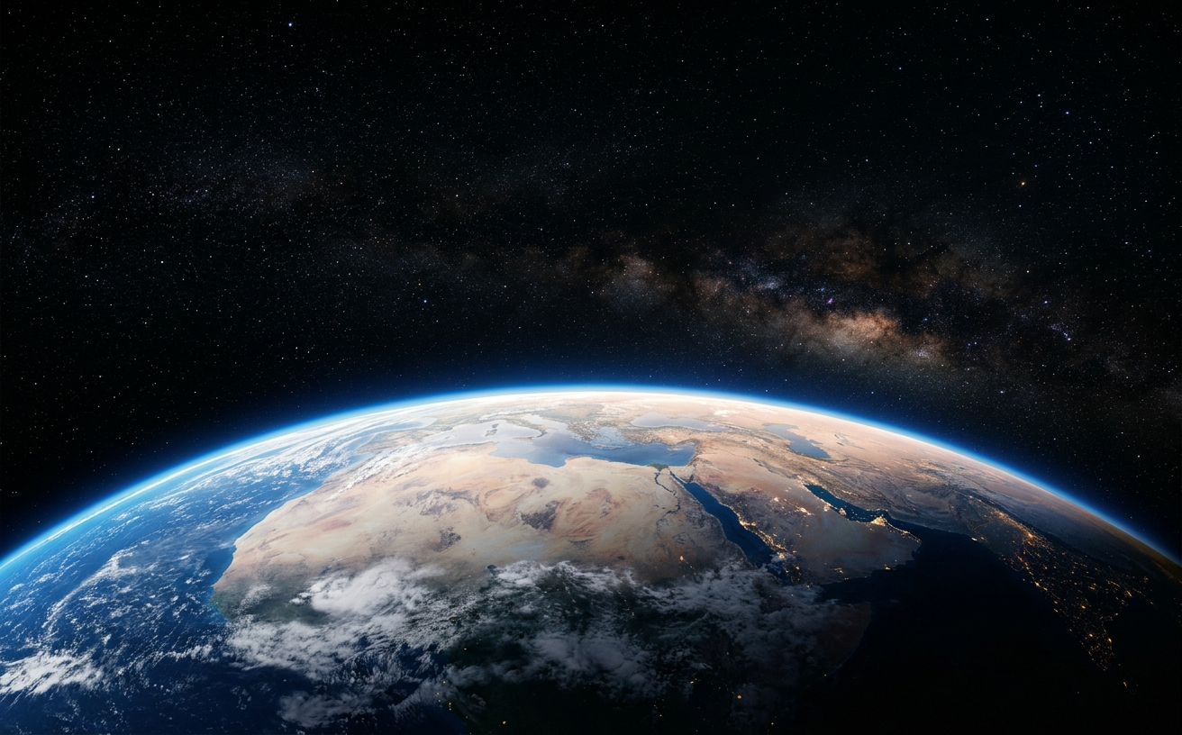 Earth from space, the cover of the Dilmach pitch deck